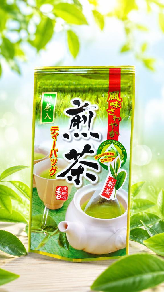 抹茶入り狭山茶ティーバッグのパッケージ画像